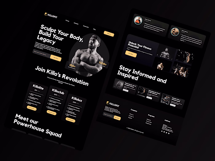 Killofit | GYM Membership Website Design