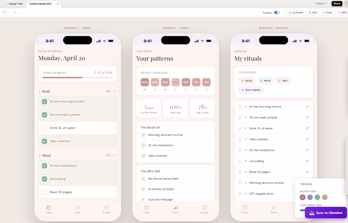 Routine — Daily Self-Care Tracker
Live