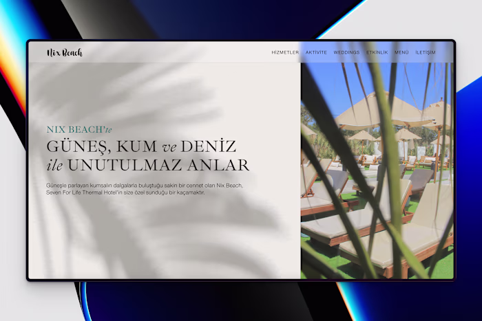 Nix Beach Framer Website w/Text Animations