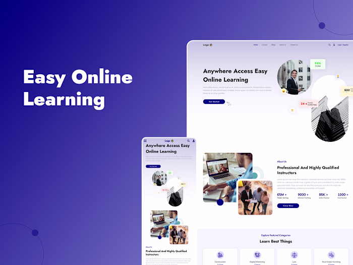 Easy Online Learning: LearnEase: Making Education Accessible