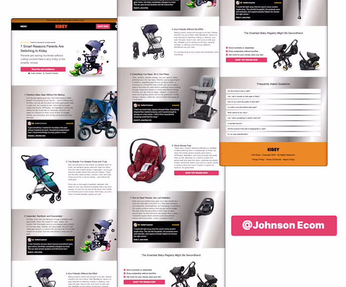 listicle page design and dev