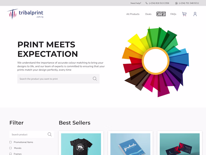 Responsive website design for Tribalprint