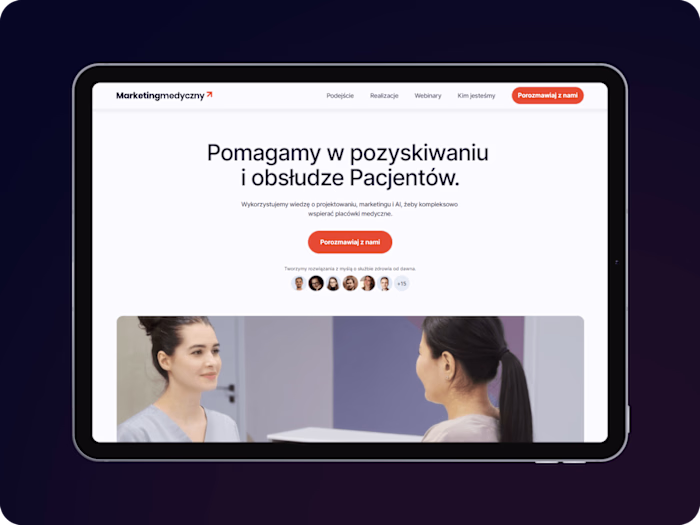 Marketing medyczny - landing page for  medical industry