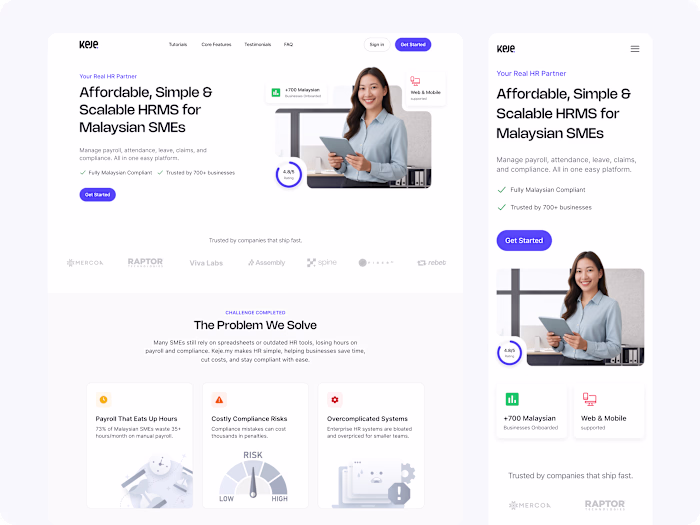Keje.my Landing Page Redesign