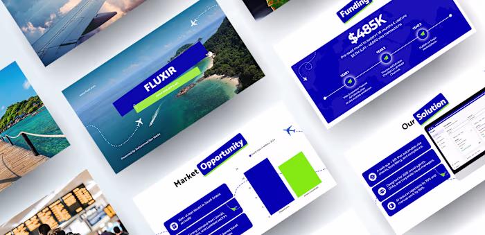Visa Application & Travel Management Pitch Deck for Fluxir