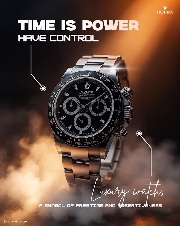 I designed this luxury watch promo to highlight brand presti...