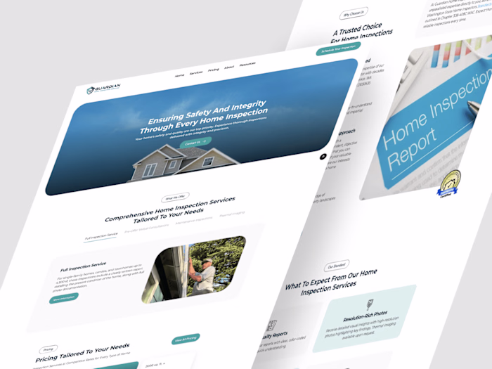 Guardian Home Inspection | Framer Website & Logo Creation