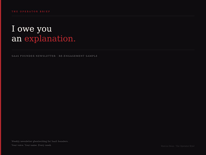 This founder went dark for