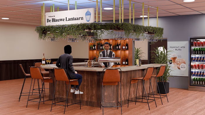 De Blauwe Small Bar Visualization