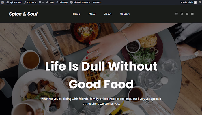 Spice & Soul | Restaurant WordPress Website