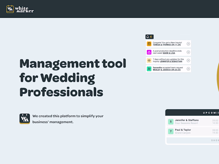 White Marker, a web-based Event management platform