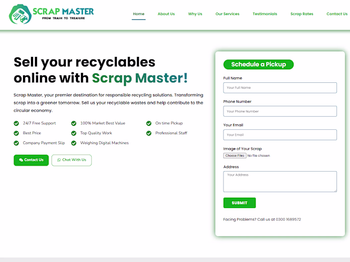 Scrap Master, Website Development
