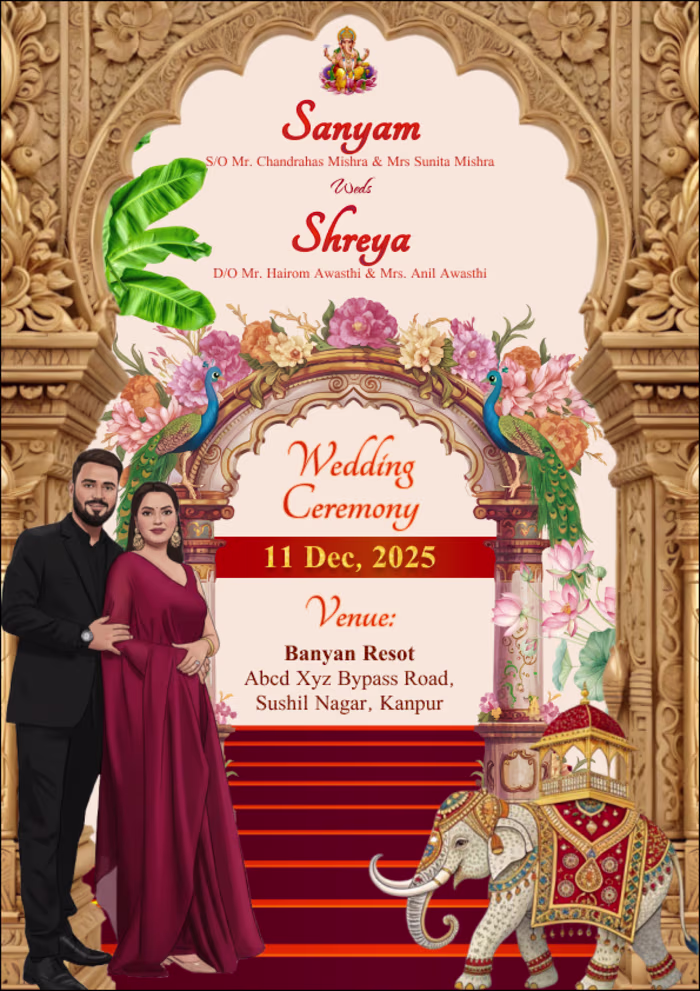 Designed a premium custom wedding