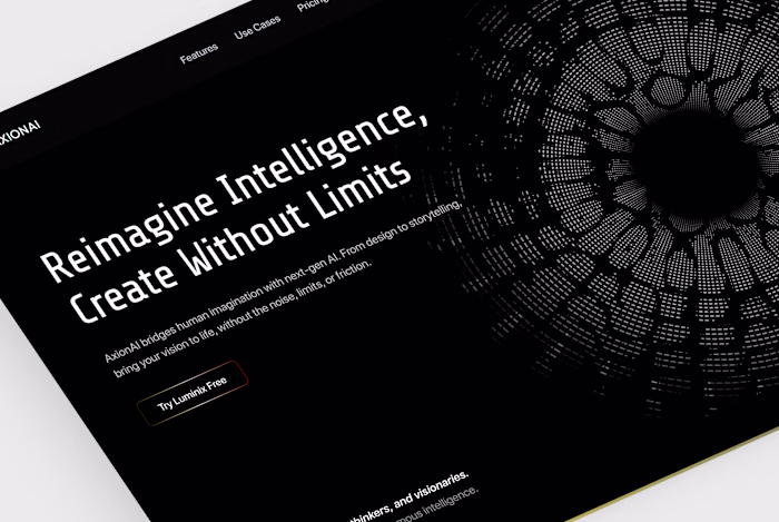 Hero Section Design for AxionAI