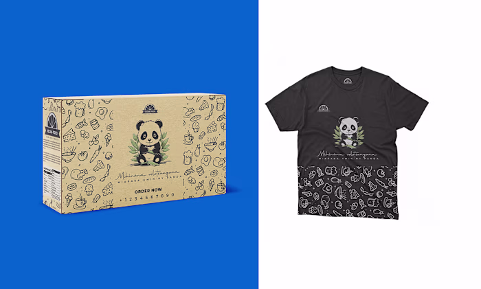 Food Box Panda Packaging asset on Behance