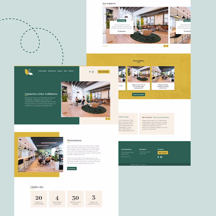 Design of a coworking website