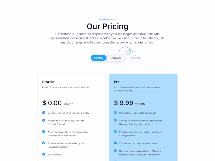 Pricing Page Design