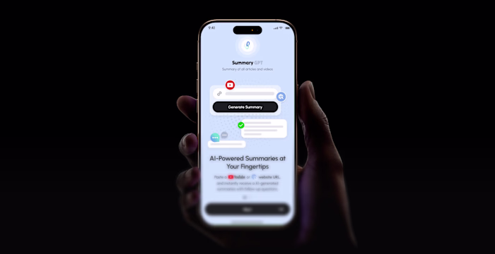 Mobile App UI/UX Design with AI-Generated Summaries