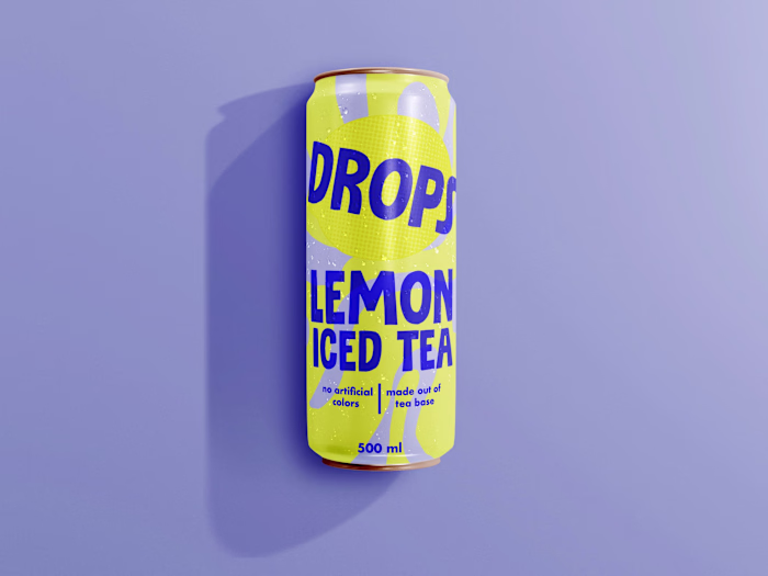 Packaging design for drops iced tea