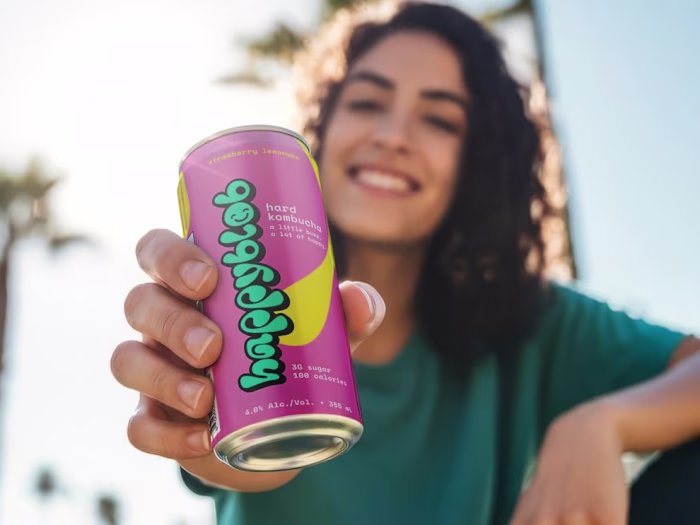 Happyblob Hard Kombucha Branding & Packaging