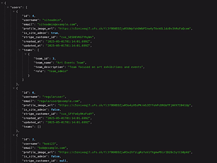 Events Platform API Development