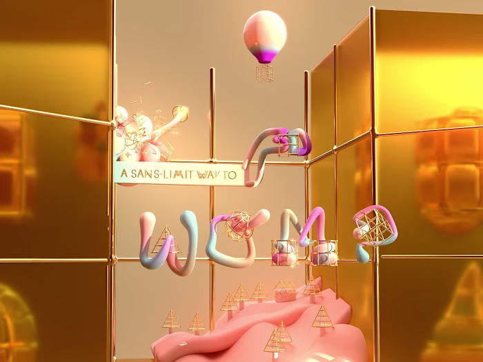 Typographical Illustration for Womp 3d