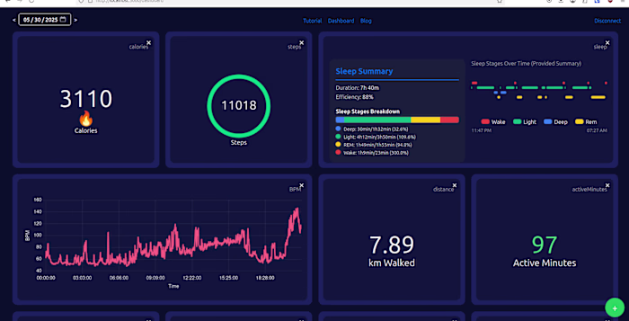 FitViz Health Data Visualization Dashboard