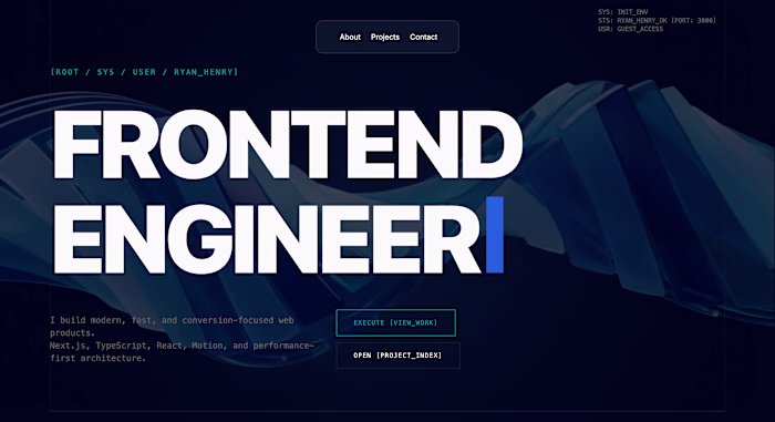 A personal frontend portfolio built