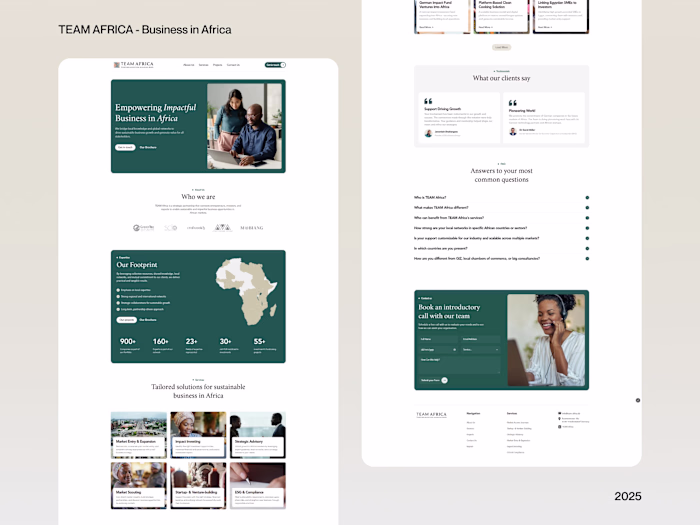 Framer Website Optimization for Team Africa