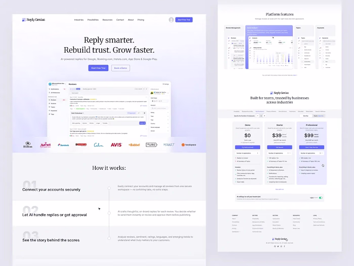 Landing Page Review Dashboard