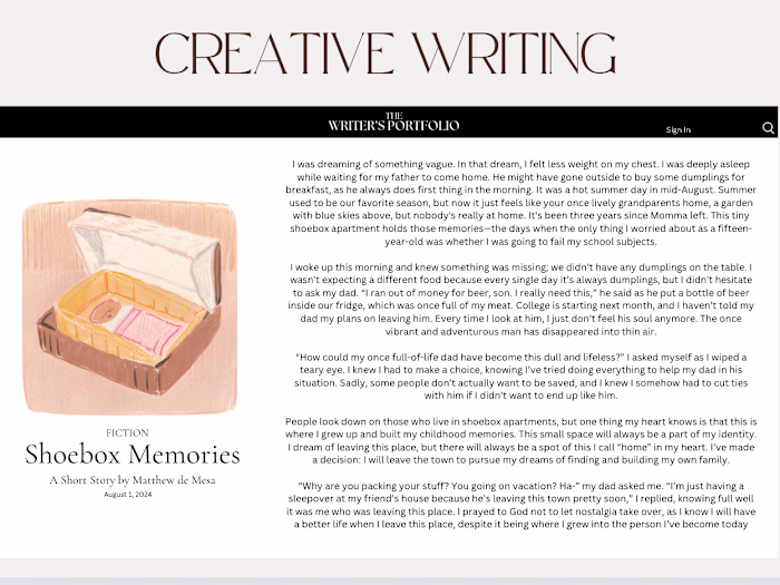 Shoebox Memories, a fiction