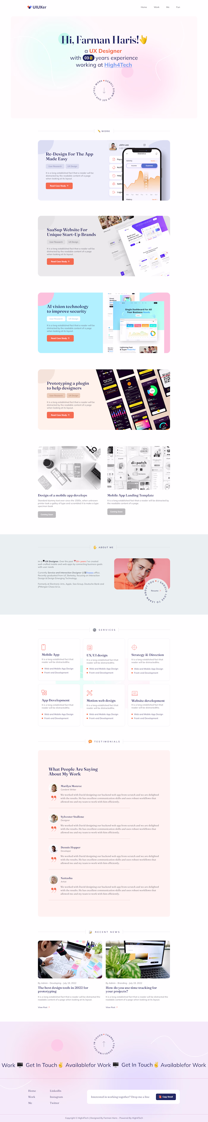 Portfolio website Design