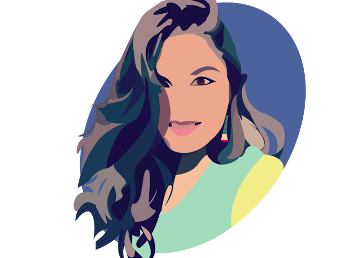 A fun little weekend polish of my own self portrait. Created...