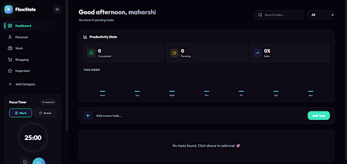 FlowState: Premium Task Management
I’ve built