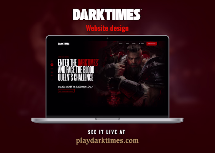 DarkTimes website design