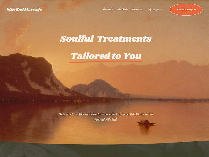 Website Redesign for a Massage Therapist