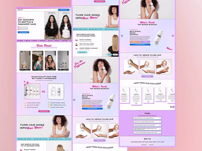 Landing Page Develop on Replo for Briteorganix brand