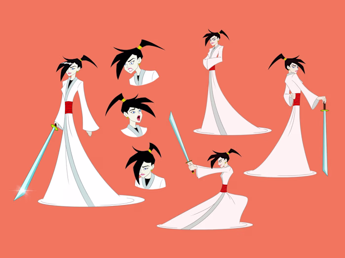 Samurai Woman Character Sheet