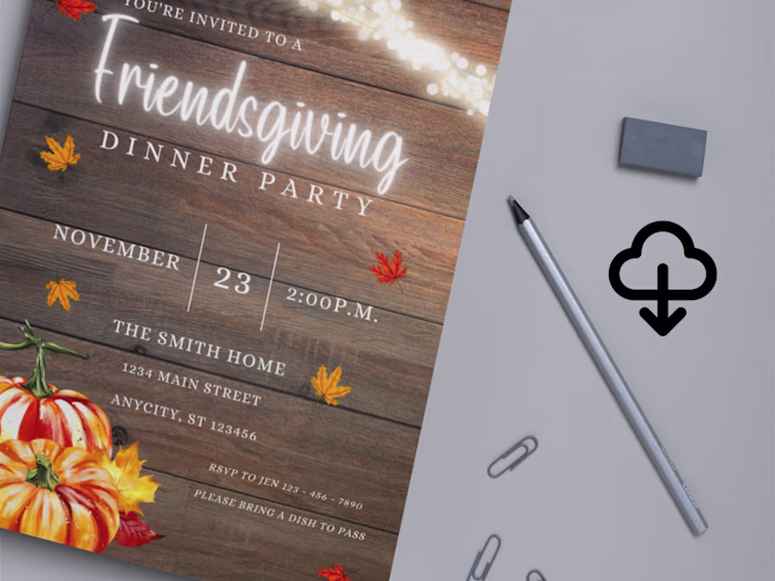 Friendsgiving Invitation Template