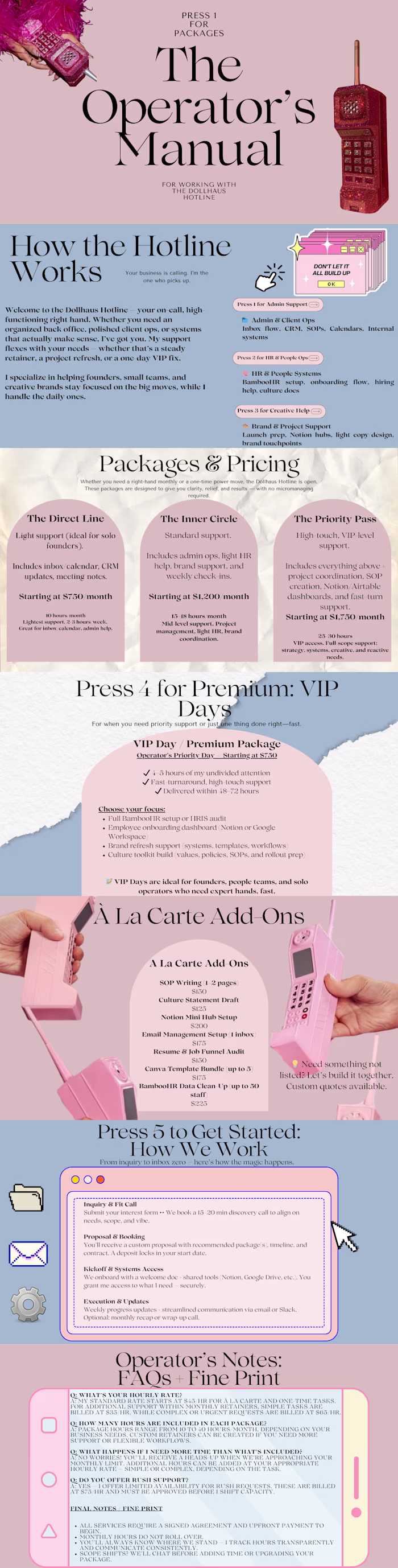 Dollhaus Hotline Operators Guide | Pricing