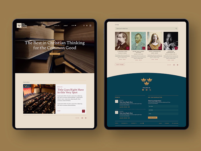 The Trinity Forum - Web Design
