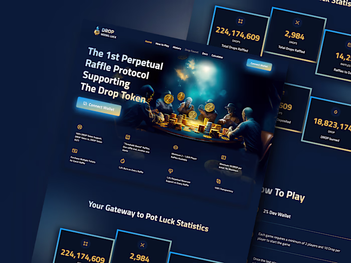 Drop Vessel Luck Token Landing Page
