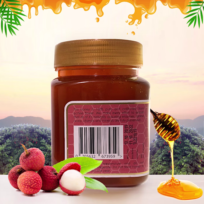 Tropica - Honey Product Label with Background Design