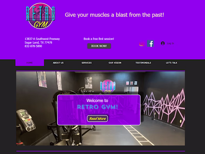 Wix Content Management and Design - Retro Gym