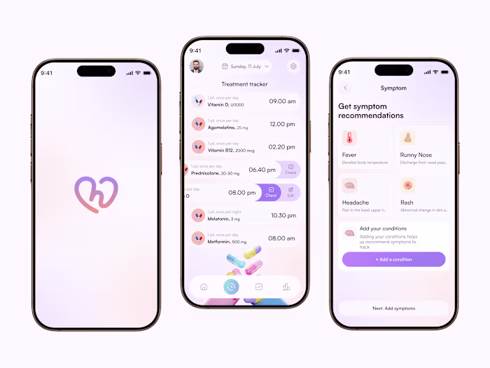 Human Health Tracker Mobile App Design UI/UX
