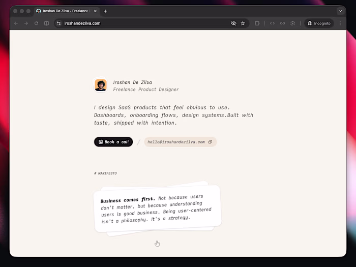 I working on my portfolio