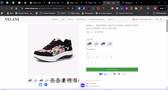  Shopify Shoes Product Listing