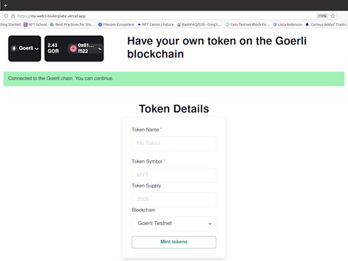 ERC20 Token Generator