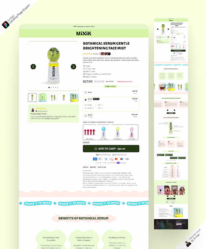 Landing Page, PDP Design