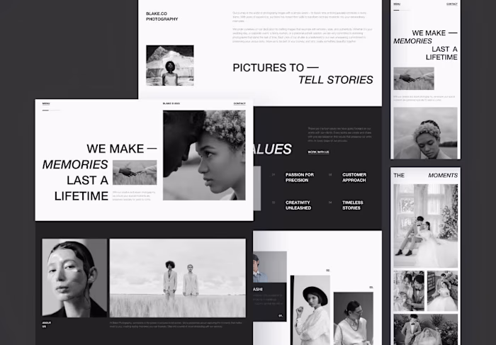 Photography Website Framer & Webflow